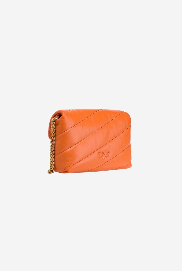 Dámské Crossbody Kabelky Pinko Baby Love Bag Puff Maxi Quilt Oranžové Zlaté | CZ-92874539