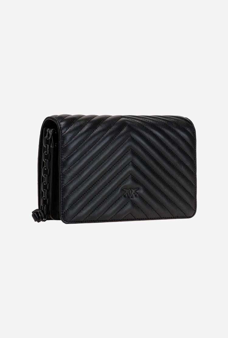 Dámské Crossbody Kabelky Pinko Classic Love Bag Click Chevron Černé | CZ-56274019