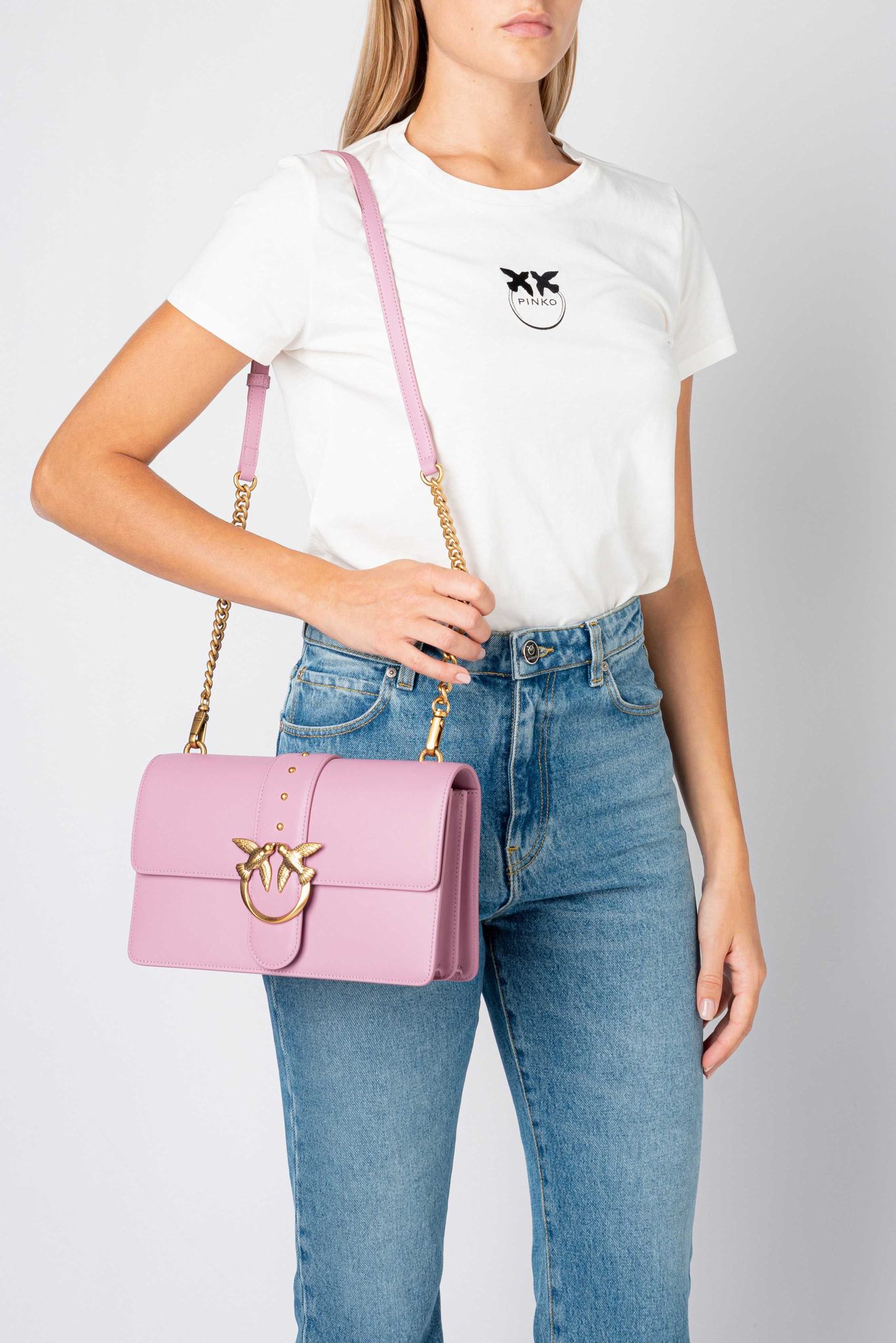 Dámské Crossbody Kabelky Pinko Classic Love Bag Icon Simply Růžové Zlaté | CZ-85609139