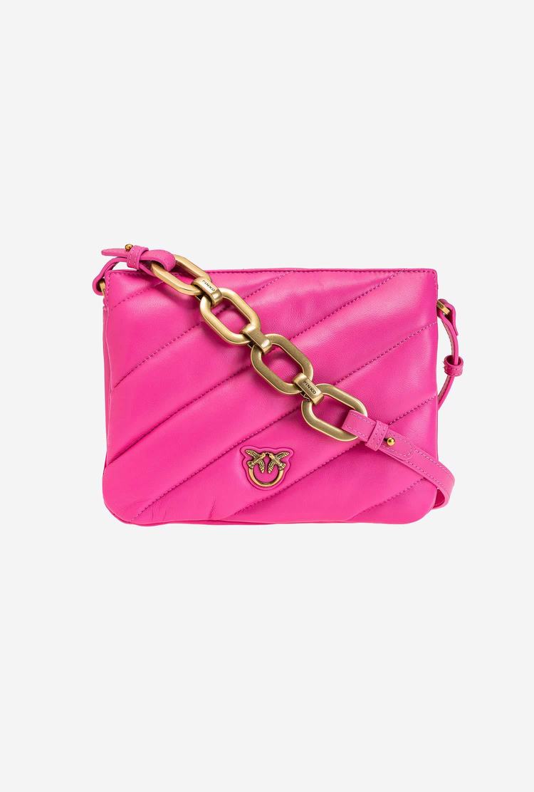 Dámské Crossbody Kabelky Pinko Classic Twins Bag Maxi Quilt Fuchsie Zlaté | CZ-02861979