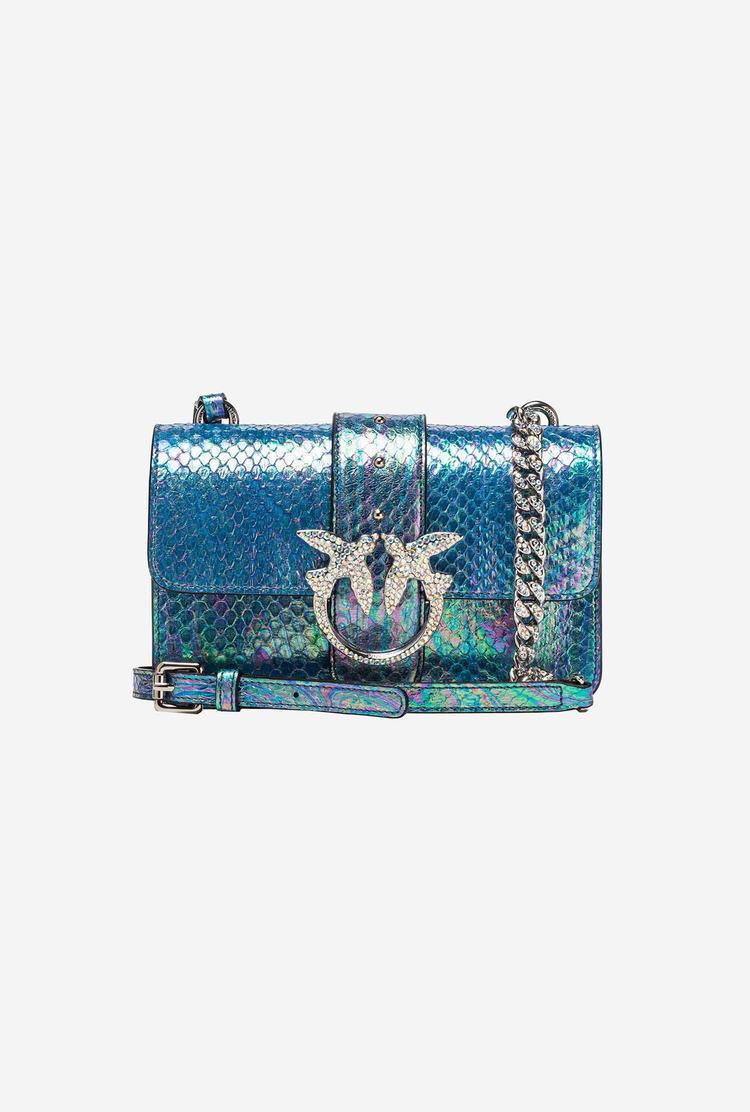 Dámské Crossbody Kabelky Pinko Galleria Laminated Reptile Mini Love Bag One Růžové Zelene Fialové | CZ-74862939