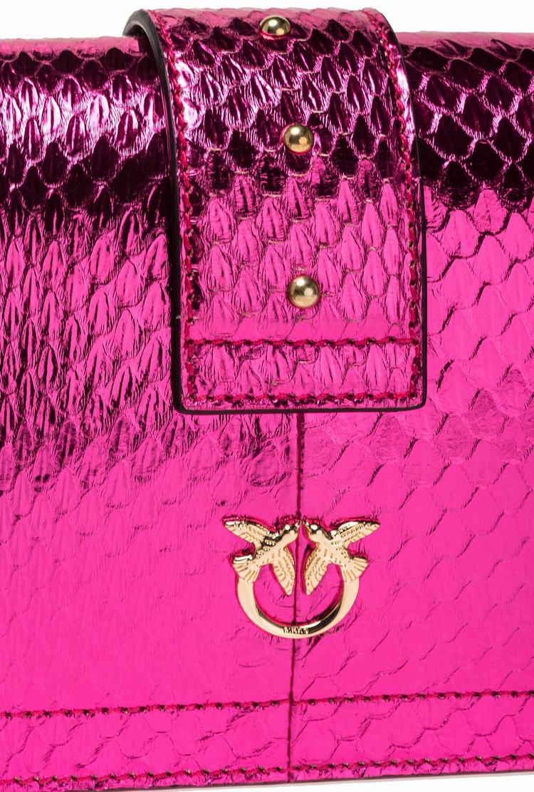 Dámské Crossbody Kabelky Pinko Galleria Laminated Reptile Mini Love Bag One Fuchsie Zlaté | CZ-75493269