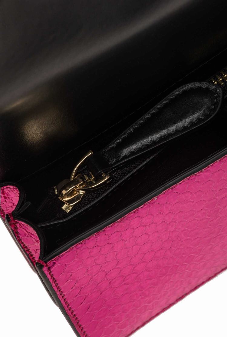 Dámské Crossbody Kabelky Pinko Galleria Laminated Reptile Mini Love Bag One Fuchsie Zlaté | CZ-75493269