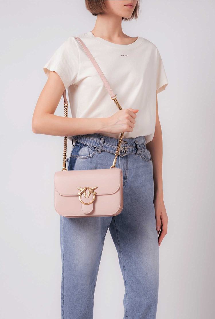 Dámské Crossbody Kabelky Pinko Love Bag Bell Simply Růžové Zlaté | CZ-13642899