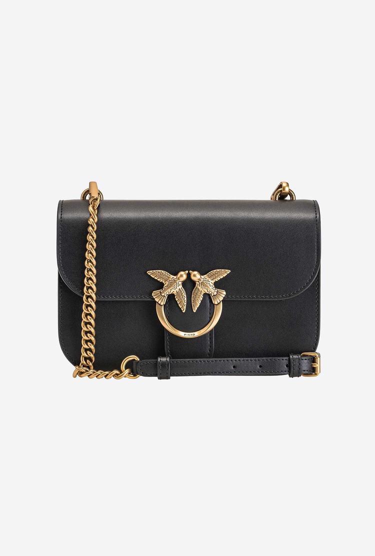 Dámské Crossbody Kabelky Pinko Love Bag Bell Simply Černé Zlaté | CZ-68794259