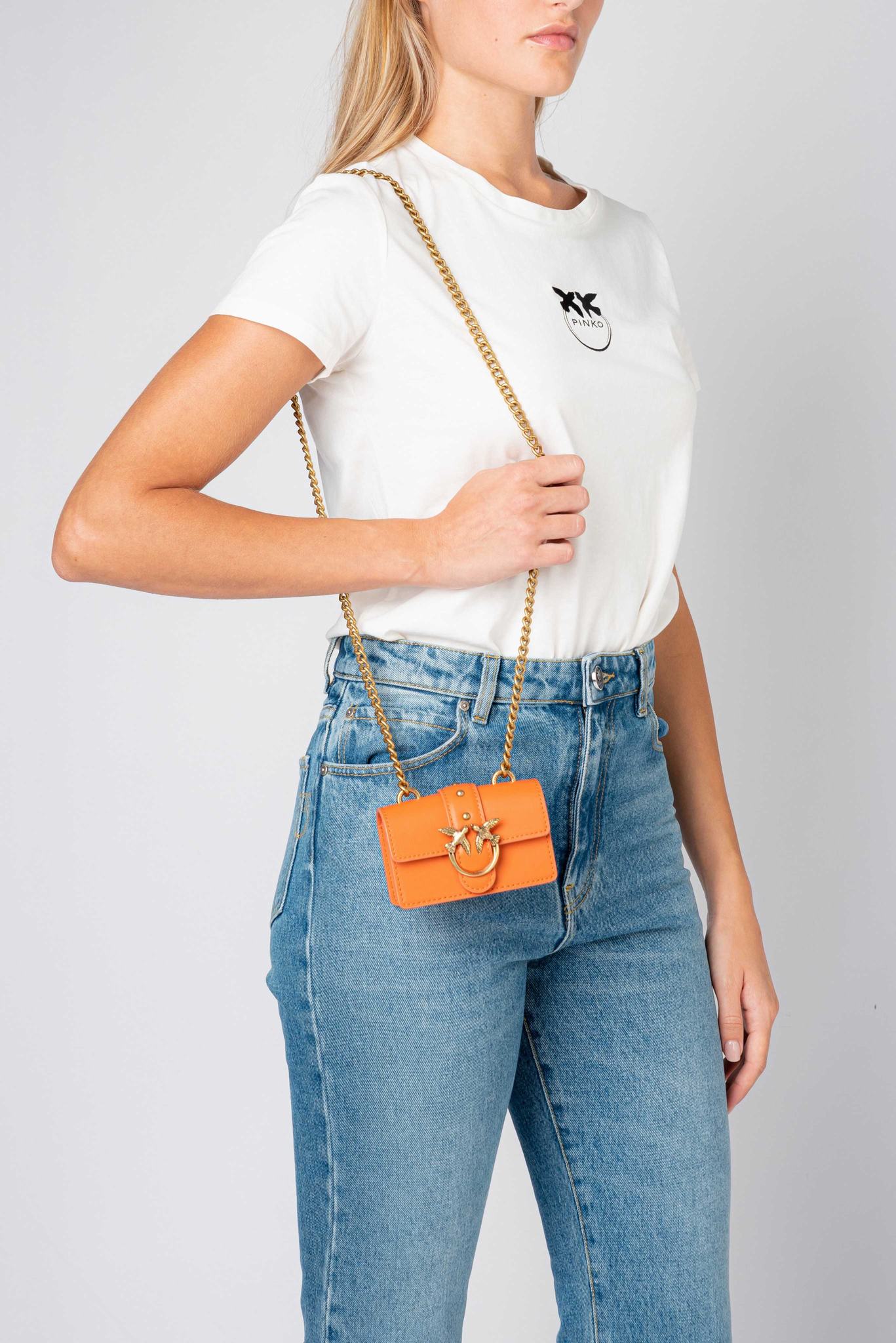 Dámské Crossbody Kabelky Pinko Micro Love Bag Icon Simply Oranžové Zlaté | CZ-52197439