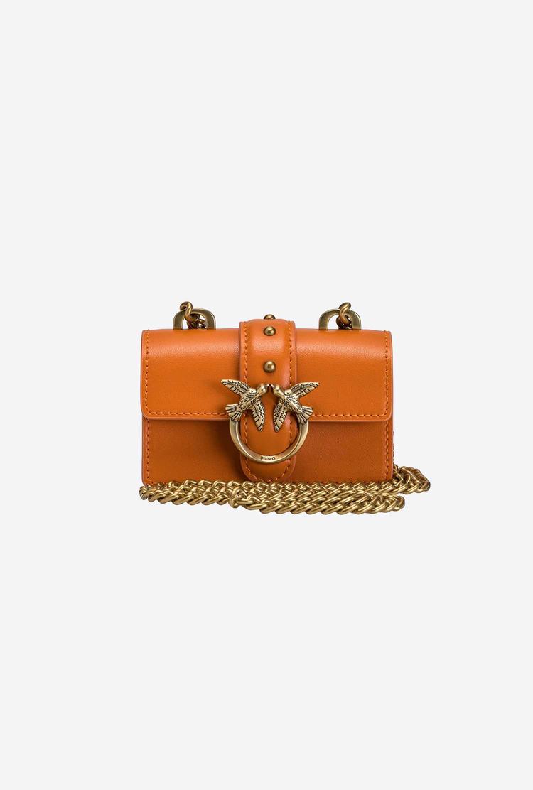 Dámské Crossbody Kabelky Pinko Micro Love Bag Icon Simply Oranžové Zlaté | CZ-52197439