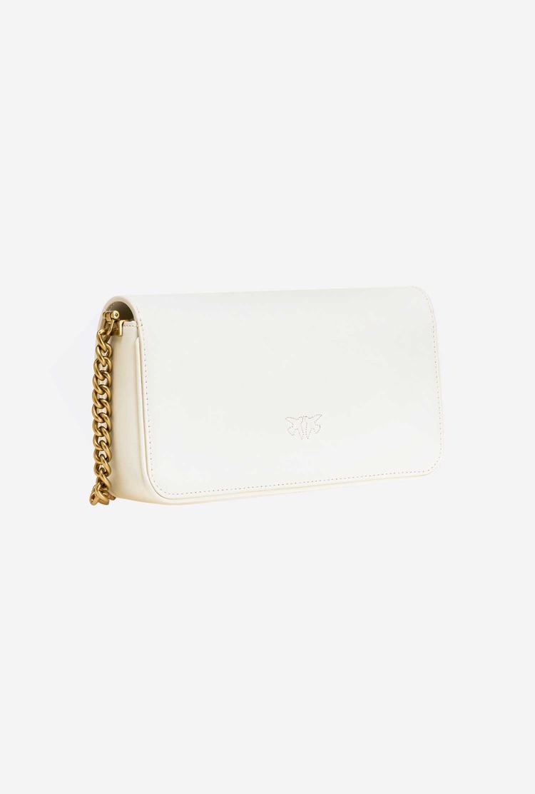 Dámské Crossbody Kabelky Pinko Mini Love Bag Click Baguette Simply Bílé Zlaté | CZ-09861729