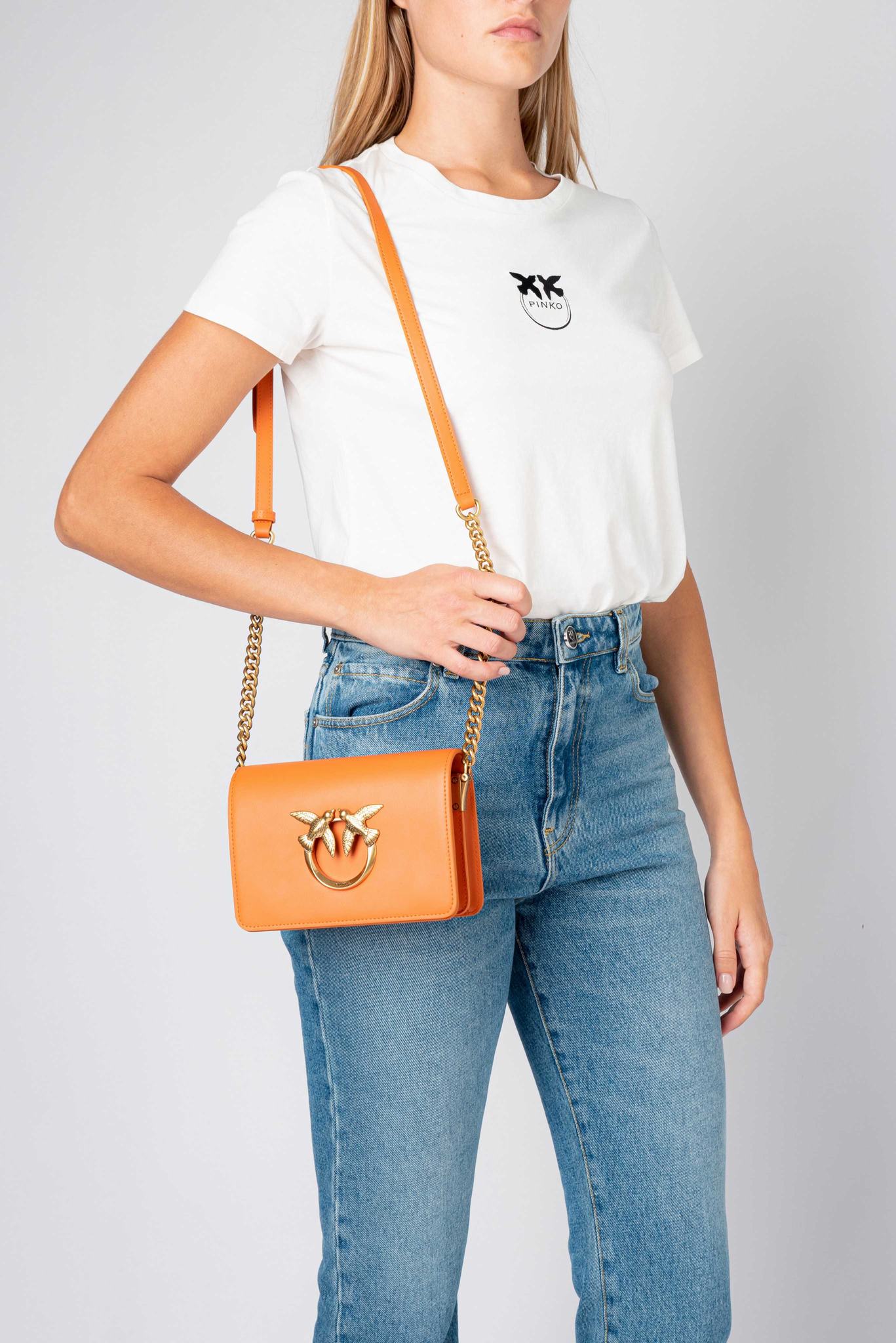 Dámské Crossbody Kabelky Pinko Mini Love Bag Click Simply Oranžové Zlaté | CZ-20846139