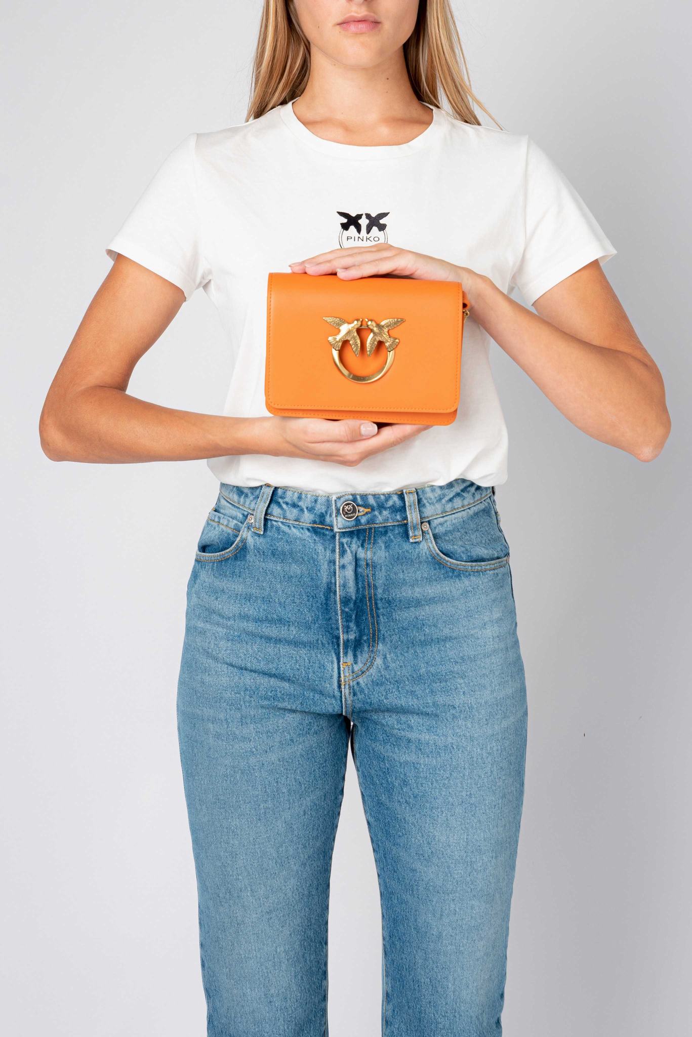 Dámské Crossbody Kabelky Pinko Mini Love Bag Click Simply Oranžové Zlaté | CZ-20846139