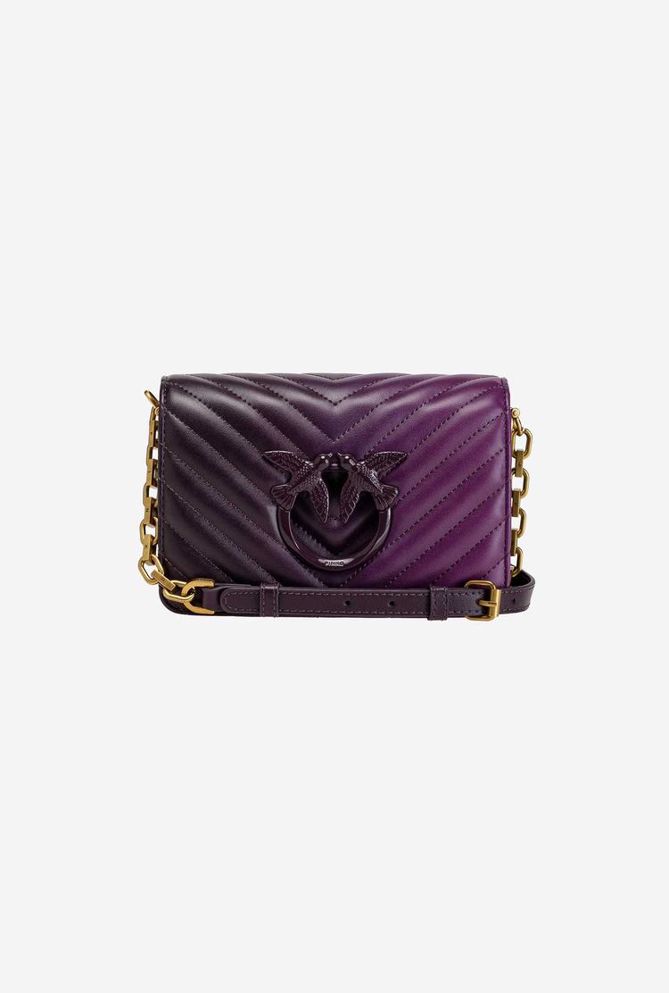 Dámské Crossbody Kabelky Pinko Mini Love Bag Click Shaded Chevron Fialové | CZ-54917029