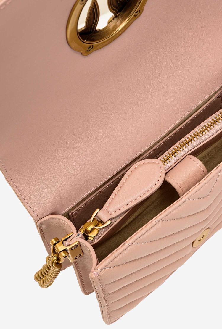 Dámské Crossbody Kabelky Pinko Mini Love Bag Click V Quilt Růžové Zlaté | CZ-60184329