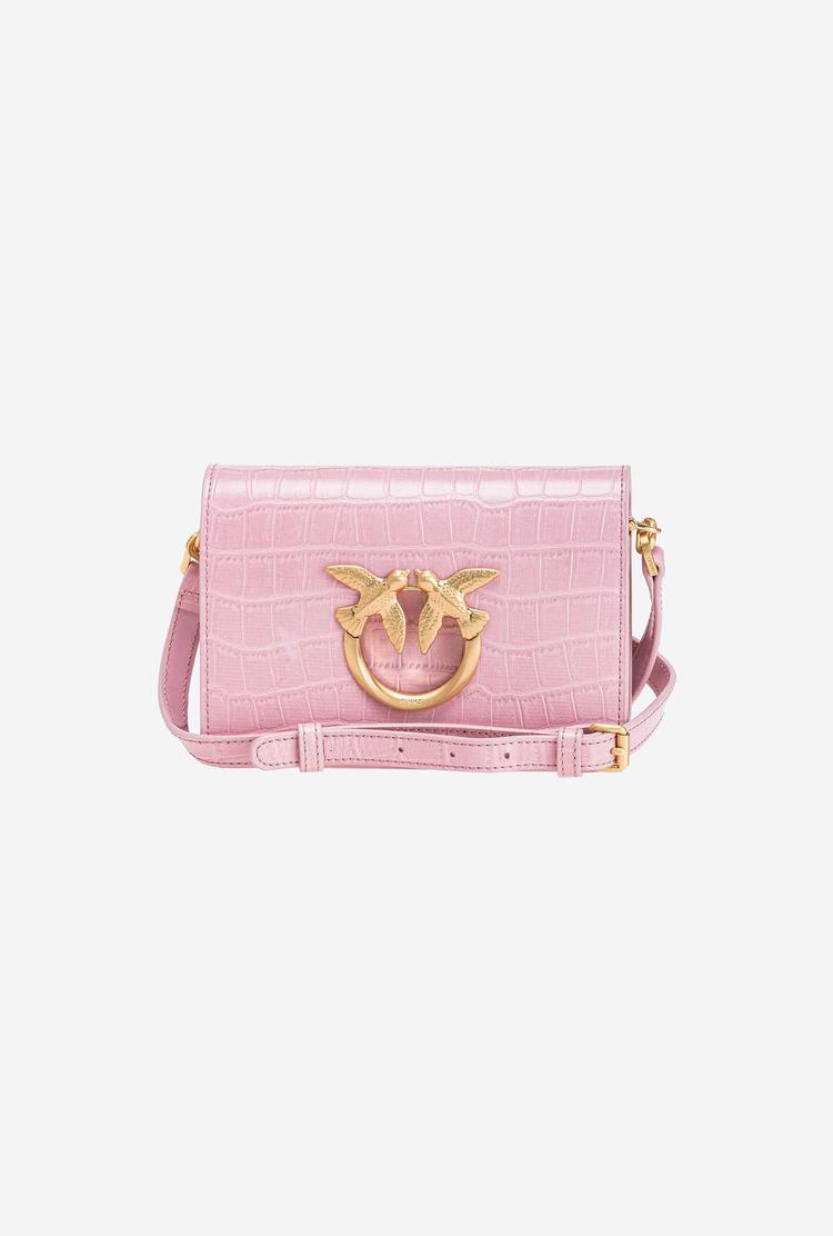 Dámské Crossbody Kabelky Pinko Mini Love Bag Click Pure Shapes Růžové Zlaté | CZ-89713629