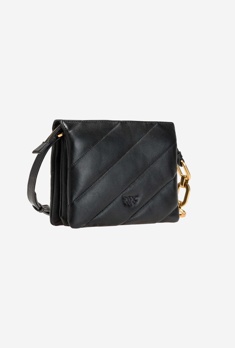 Dámské Crossbody Kabelky Pinko Mini Twins Bag Maxi Quilt Černé Zlaté | CZ-18264059