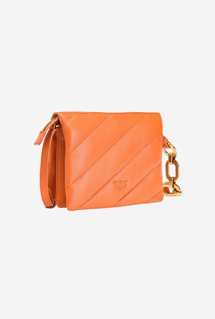 Dámské Crossbody Kabelky Pinko Mini Twins Bag Maxi Quilt Oranžové Zlaté | CZ-58397619