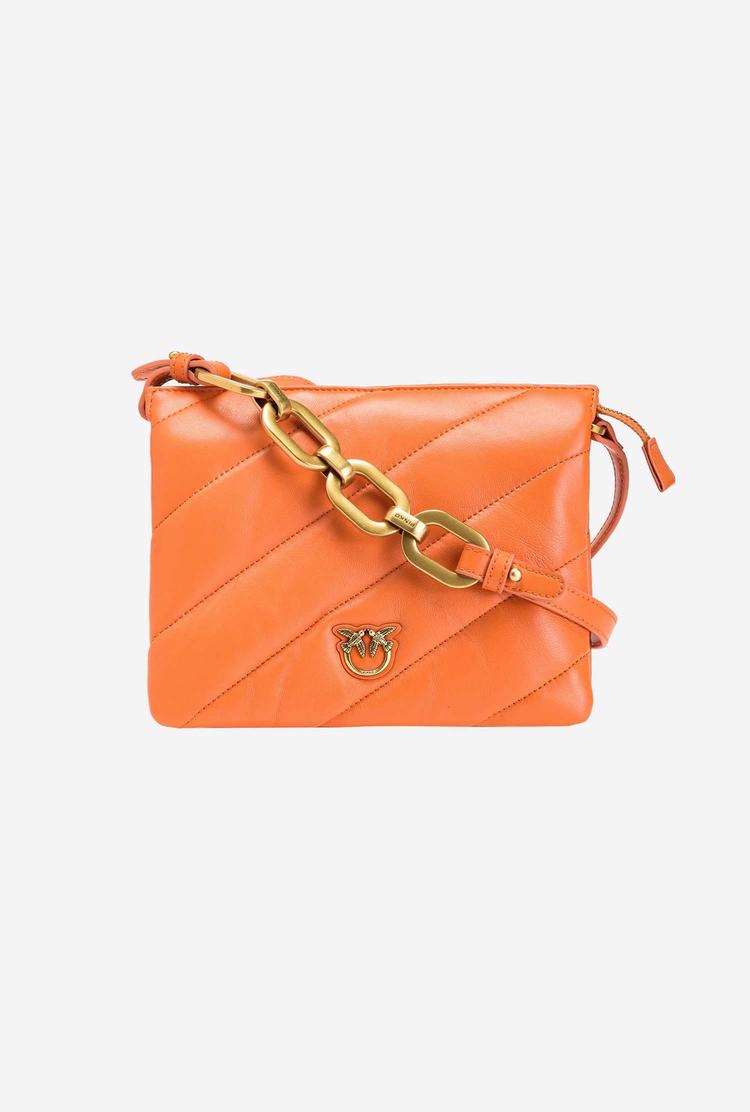 Dámské Crossbody Kabelky Pinko Mini Twins Bag Maxi Quilt Oranžové Zlaté | CZ-58397619