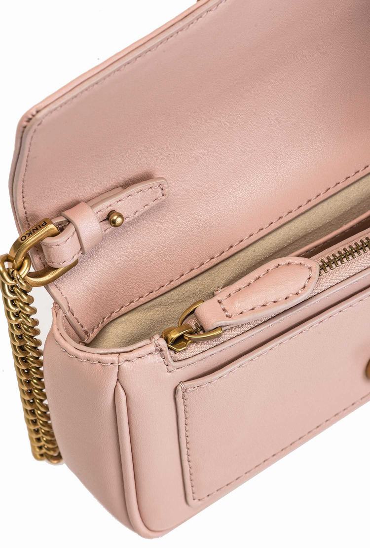 Dámské Crossbody Kabelky Pinko Pocket Love Bag Simply Růžové Zlaté | CZ-17930529