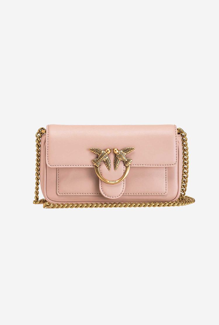 Dámské Crossbody Kabelky Pinko Pocket Love Bag Simply Růžové Zlaté | CZ-17930529