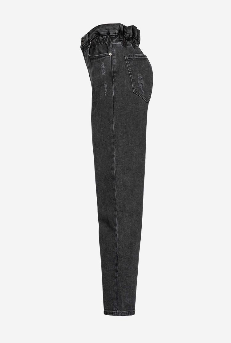 Dámské Džíny Pinko Black Mom-fit Denim Černé | CZ-16482309