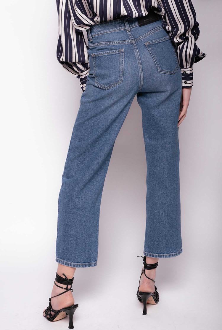 Dámské Džíny Pinko Rovný-cut Recycled Denim Blankyt | CZ-31274509