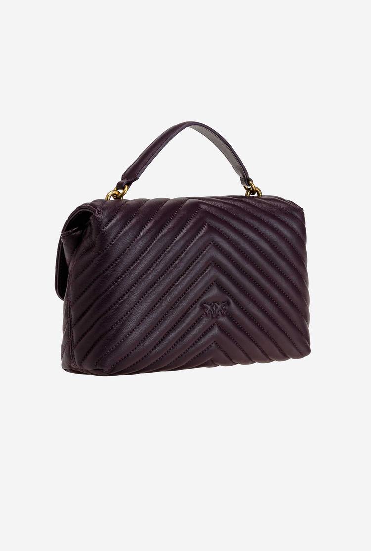 Dámské Kabelky Pinko Lady Love Bag Puff Chevron Fialové Zlaté | CZ-07829549