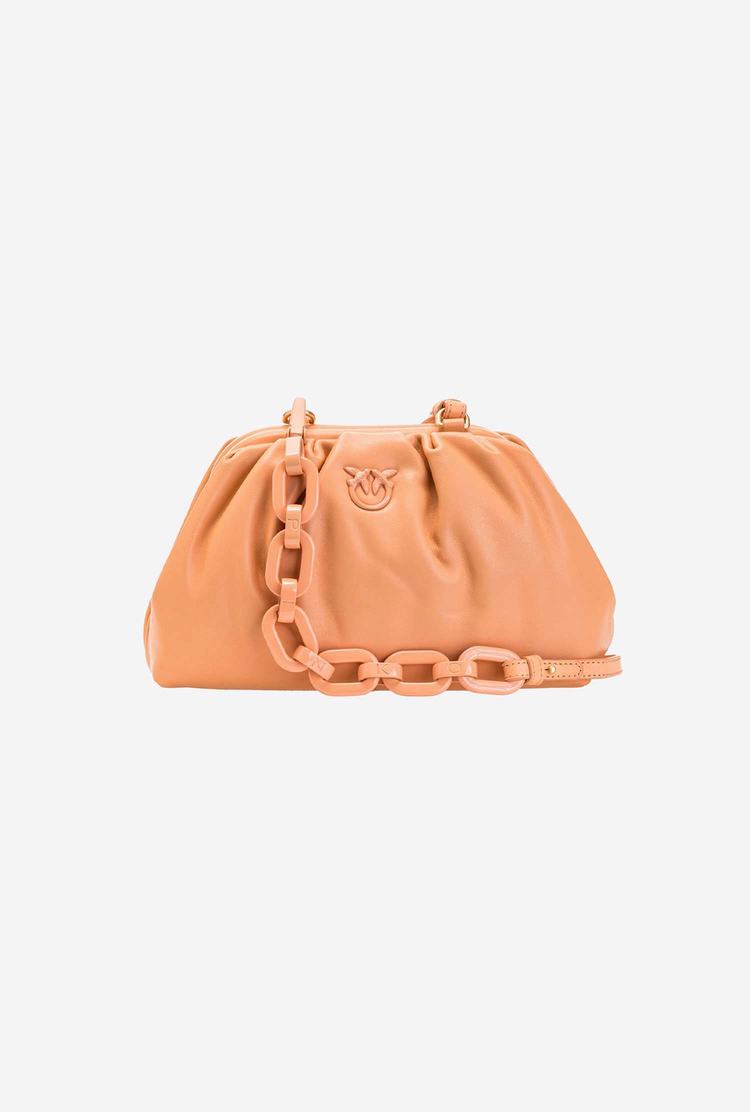 Dámské Kabelky Pinko Mini Chain Clutch Block Colour Světle Oranžové | CZ-39126709