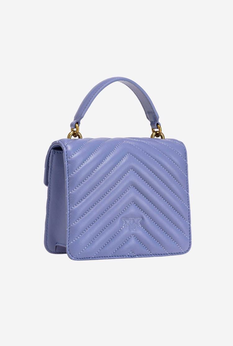 Dámské Kabelky Pinko Mini Love Bag Handle Chevron Levandule Zlaté | CZ-87964539