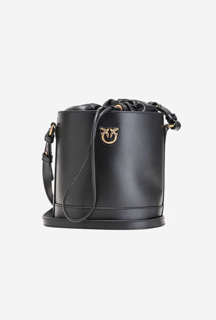 Dámské Kabelky Přes Rameno Pinko Mini Bucket Bag Simply Černé Zlaté | CZ-79842569