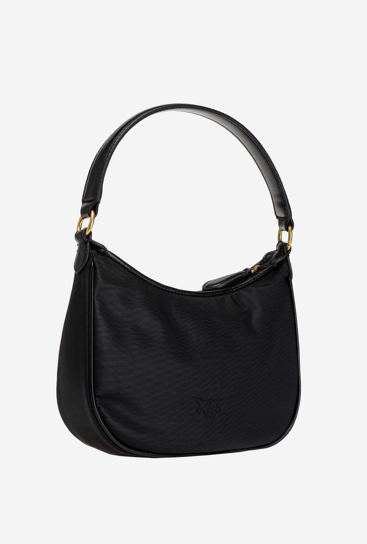 Dámské Kabelky Přes Rameno Pinko Mini Half Moon Bag Recycled Černé Zlaté | CZ-76851909