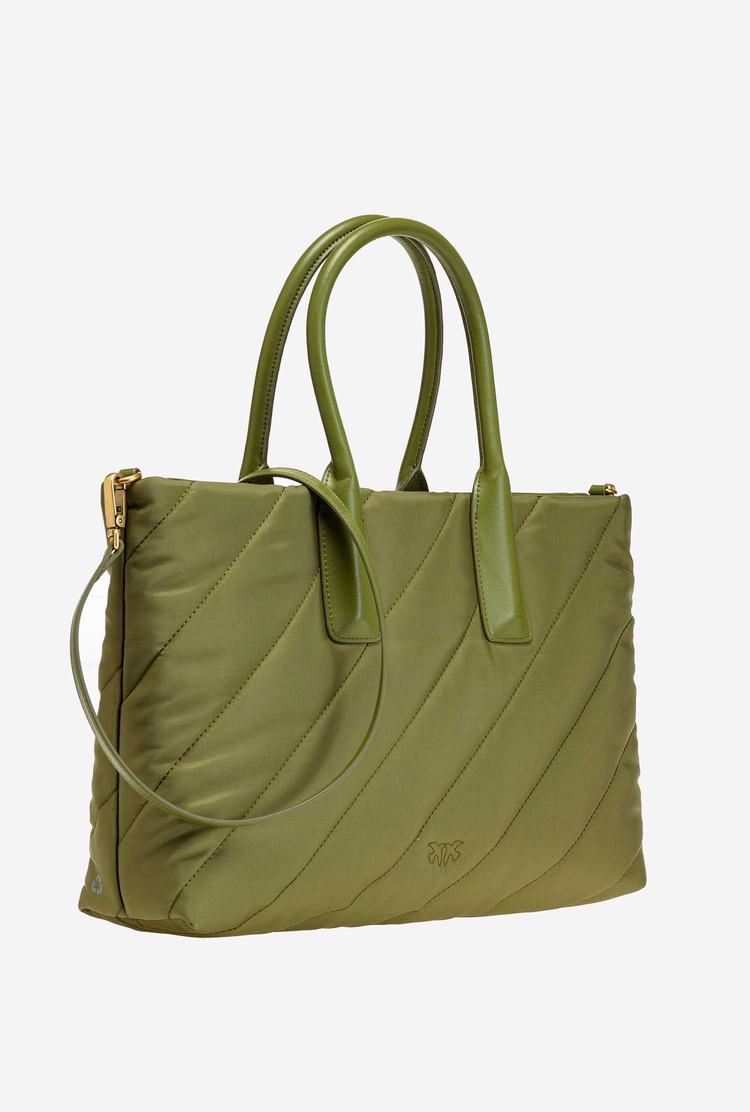 Dámské Kabelky Přes Rameno Pinko Shopper Zelene Zlaté | CZ-98146209