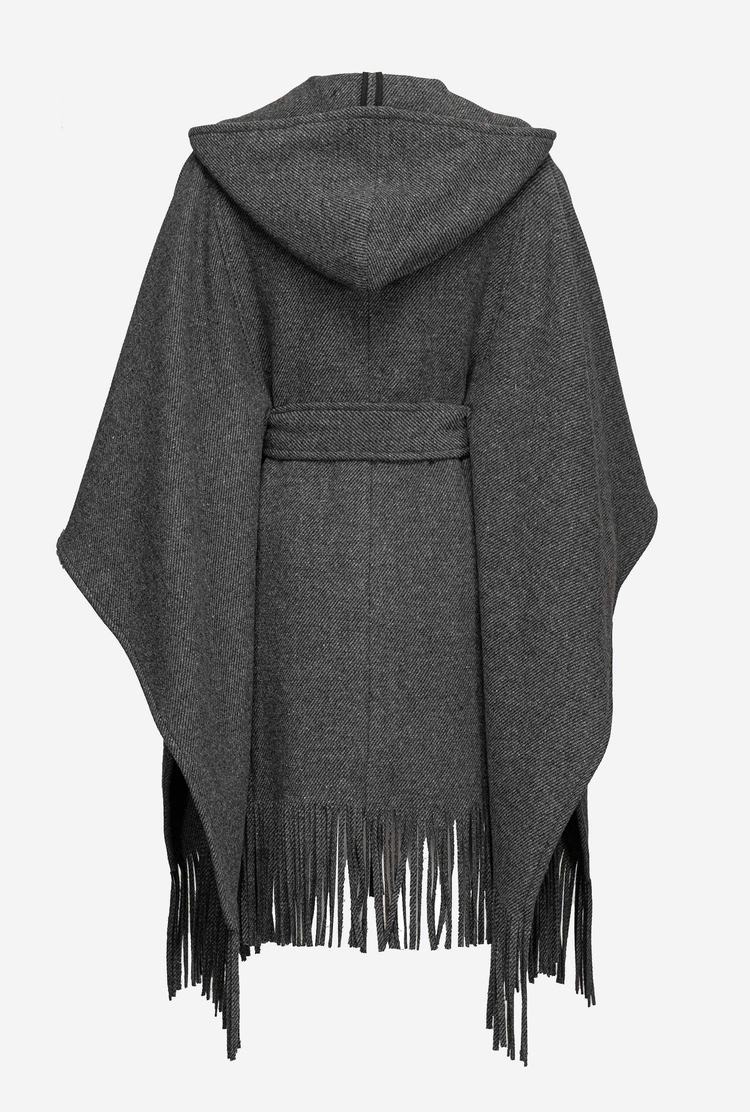 Dámské Kabáty Pinko Fringing Šedé | CZ-98756019