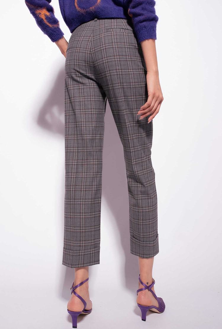 Dámské Kalhoty Pinko Chequered Tmavě Šedé | CZ-30248659