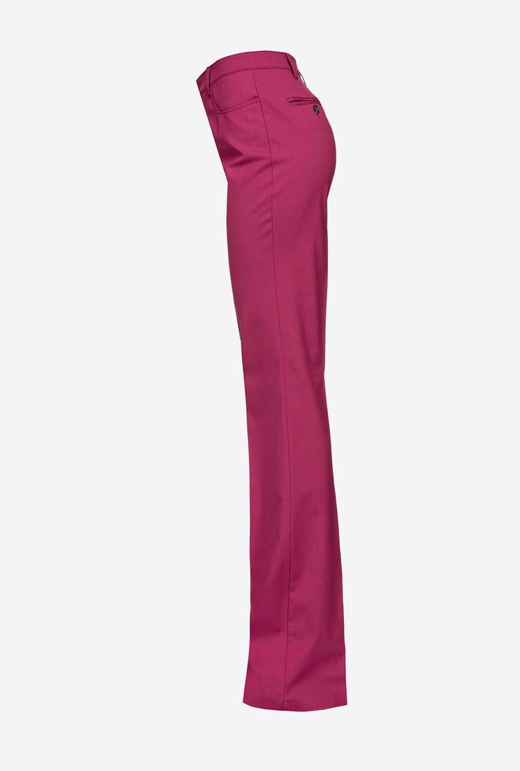 Dámské Kalhoty Pinko Flared Stretch Fuchsie | CZ-87901659