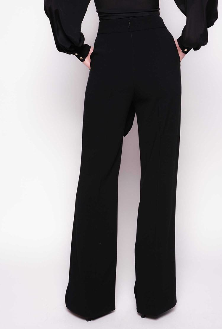 Dámské Kalhoty Pinko High-waisted Buttoned Černé | CZ-28791609