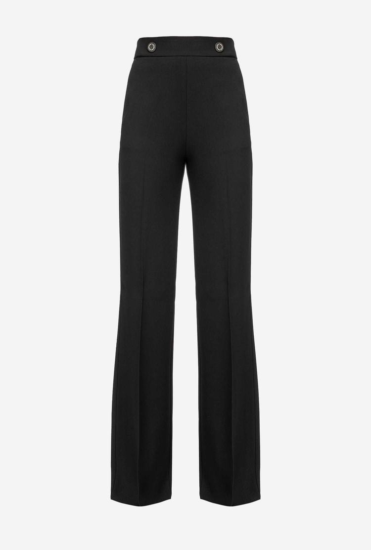 Dámské Kalhoty Pinko High-waisted Buttoned Černé | CZ-28791609