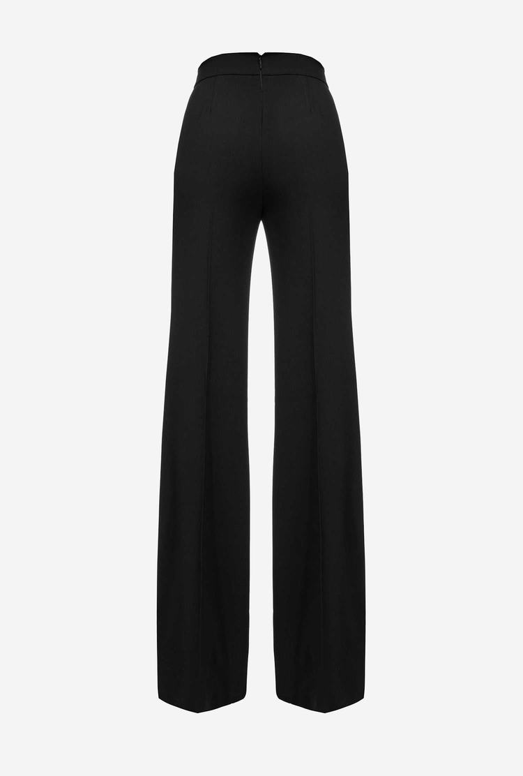 Dámské Kalhoty Pinko High-waisted Buttoned Černé | CZ-28791609