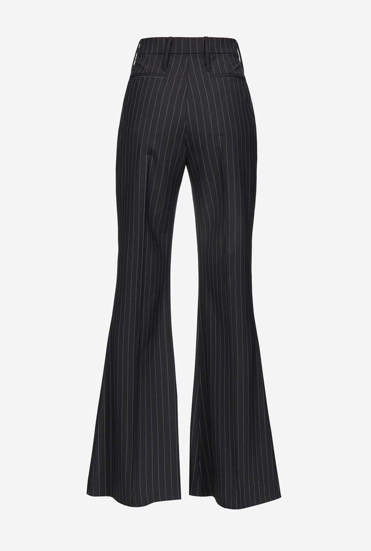 Dámské Kalhoty Pinko Reimagine Pinstriped Černé Šedé | CZ-65478219