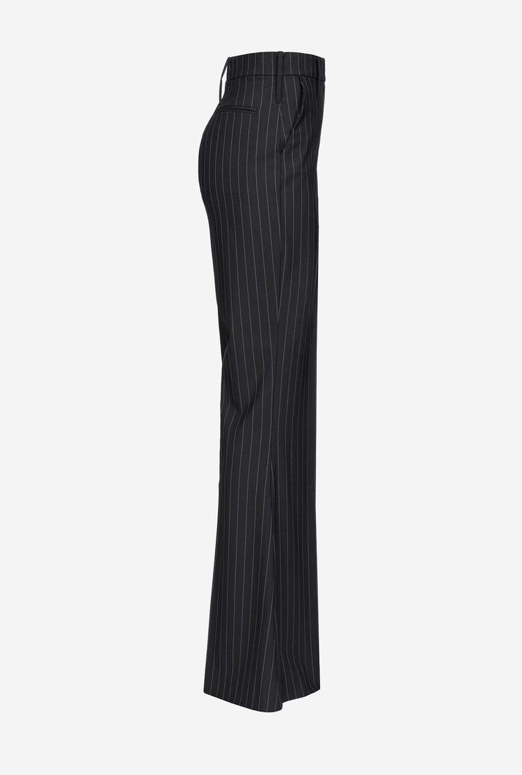 Dámské Kalhoty Pinko Reimagine Pinstriped Černé Šedé | CZ-65478219