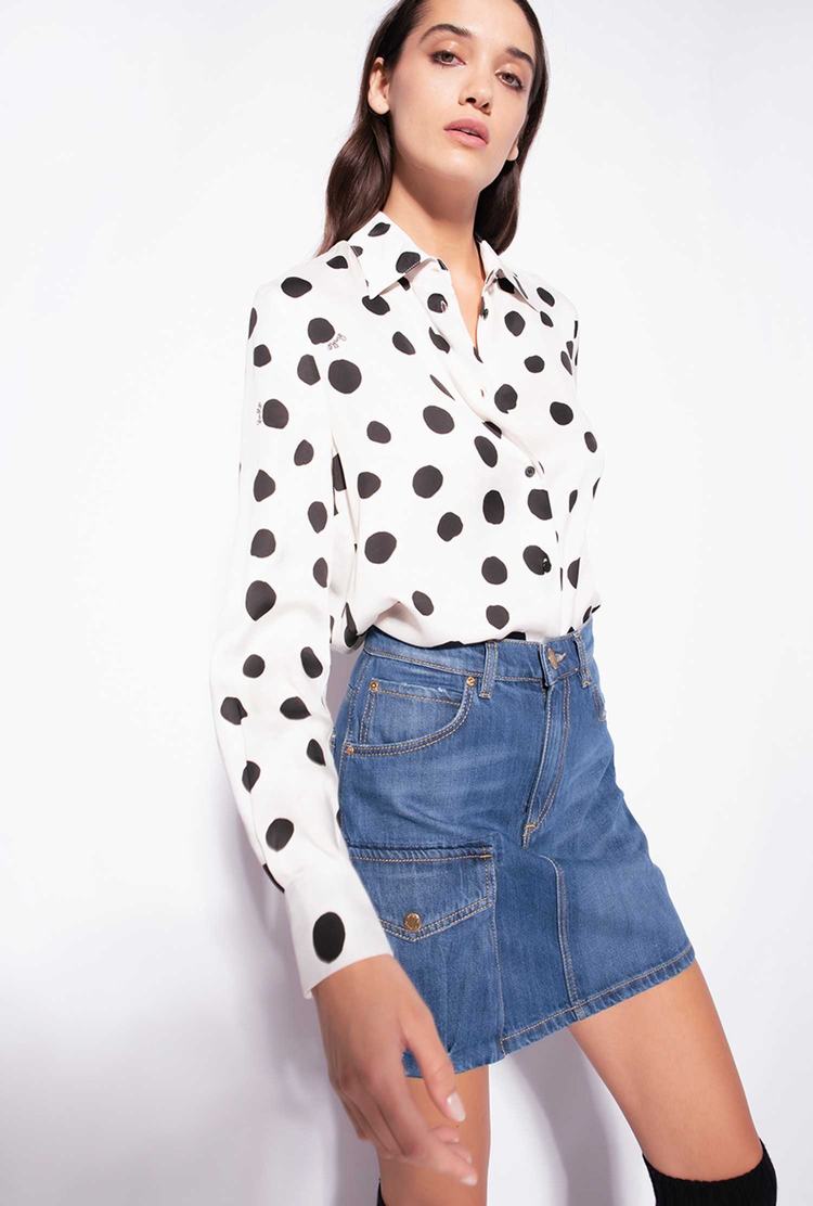 Dámské Košile Pinko Polka-dot Bílé Černé | CZ-35462819