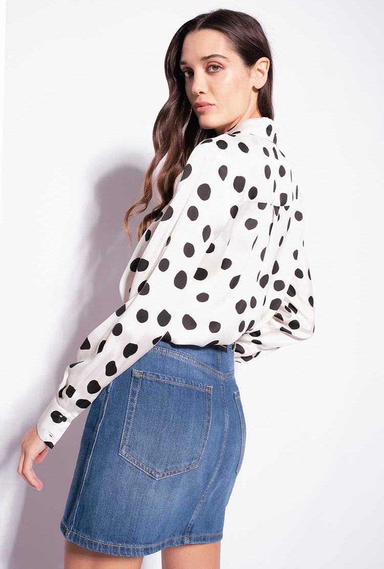 Dámské Košile Pinko Polka-dot Bílé Černé | CZ-35462819