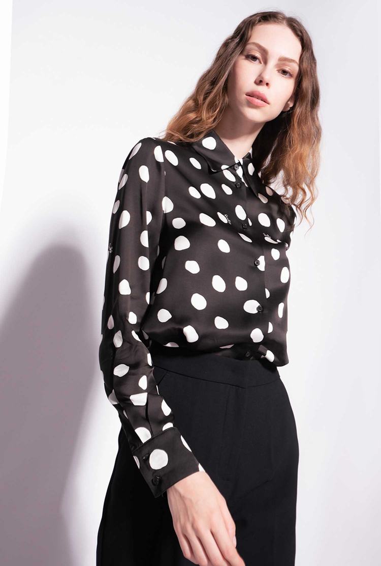 Dámské Košile Pinko Polka-dot Černé Bílé | CZ-18302579