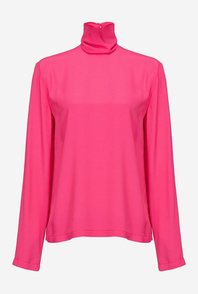 Dámské Košile Pinko Polo-neck Červené | CZ-78216059