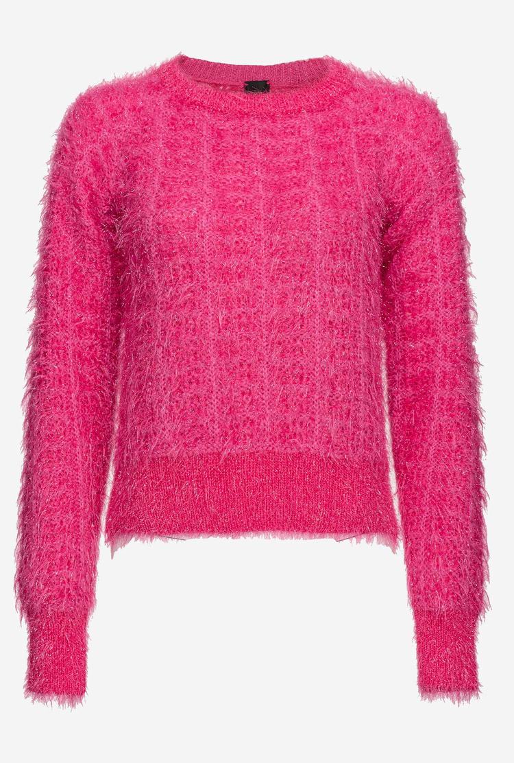 Dámské Mikiny Pinko Alpaca Blend Fluffy Červené | CZ-51467399