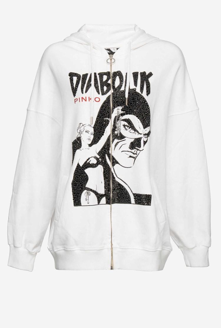 Dámské Mikiny Pinko Full-zip Diabolik Bílé | CZ-43218579