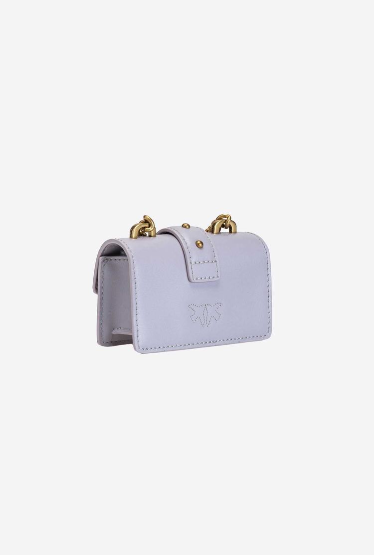 Dámské Mini Taška Pinko Micro Love Bag Icon Simply Šedé Zlaté | CZ-73540269