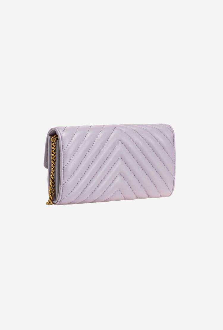 Dámské Peněženky Pinko Love Bag Chevron Šedé Zlaté | CZ-27619589