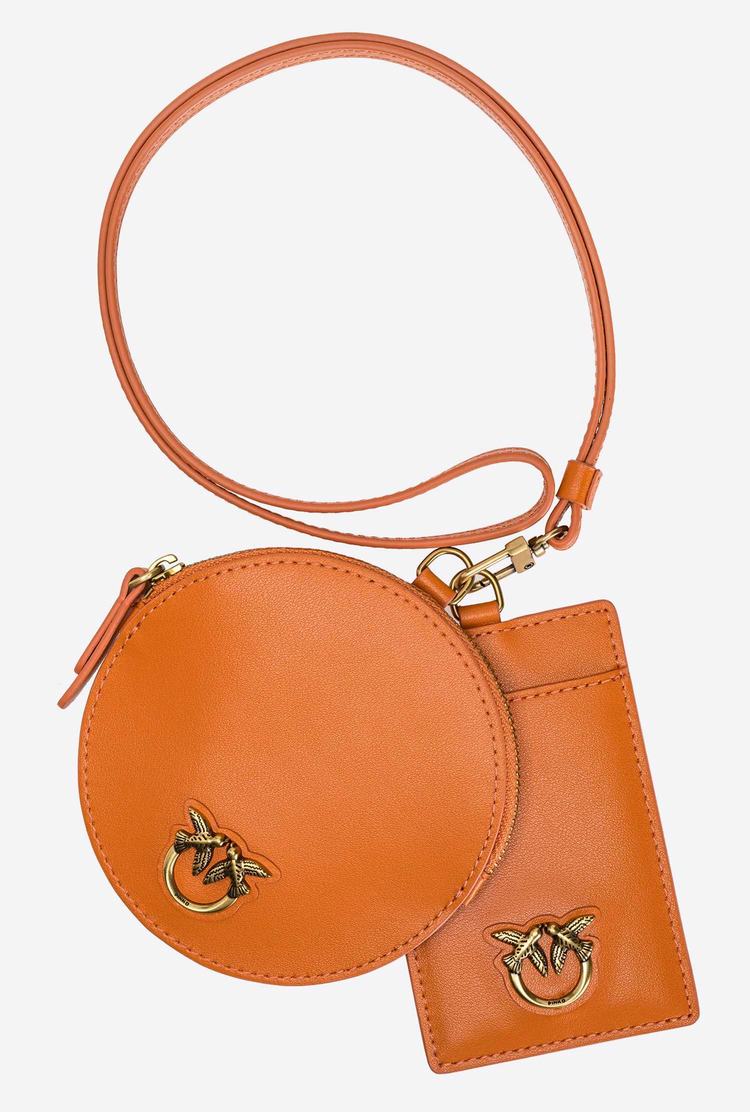 Dámské Peněženky Pinko Necklace Mini Love Bag Simply Oranžové Zlaté | CZ-58206379