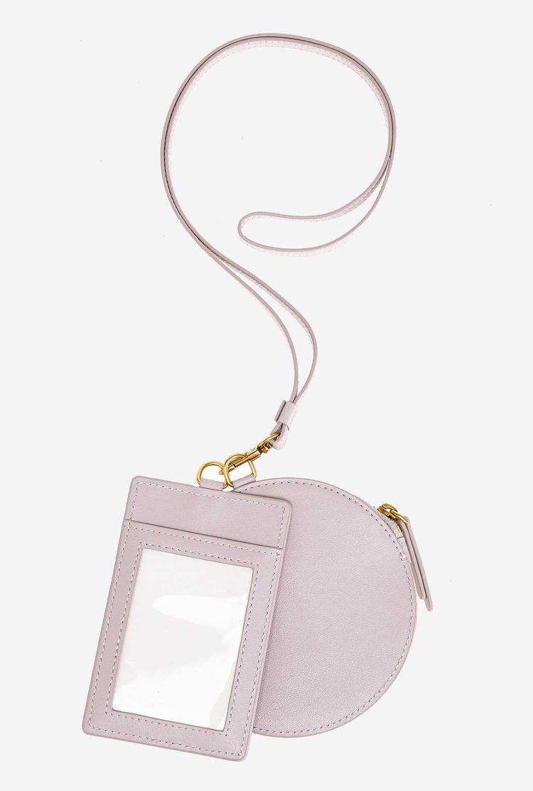 Dámské Peněženky Pinko Necklace Mini Love Bag Simply Šedé Zlaté | CZ-72068349