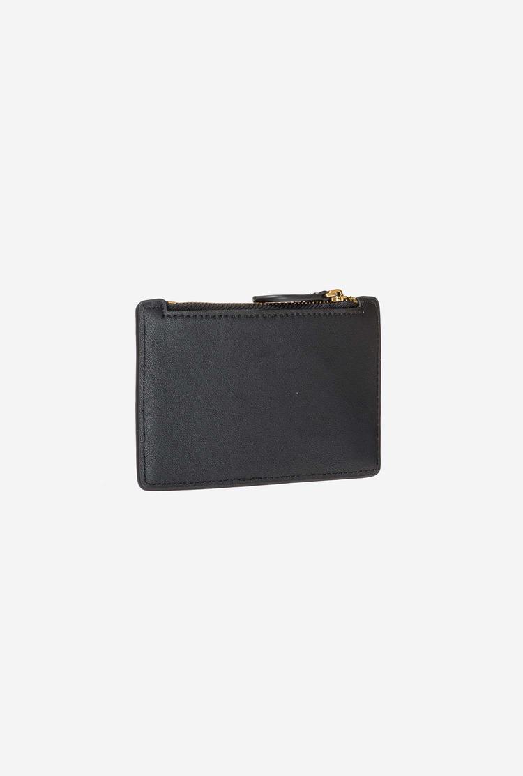 Dámské Peněženky Pinko Zipped Card Holder Černé Zlaté | CZ-67425899