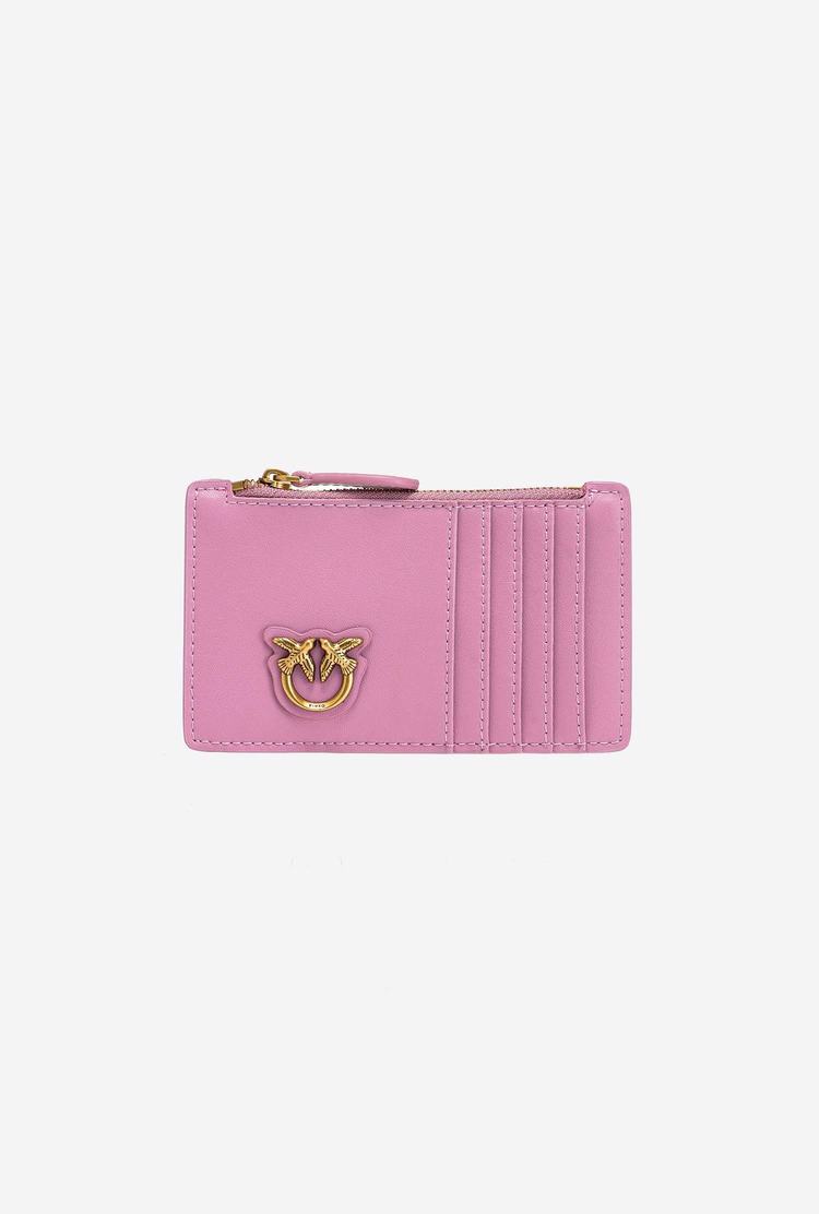 Dámské Peněženky Pinko Zipped Card Holder Růžové Zlaté | CZ-75162489